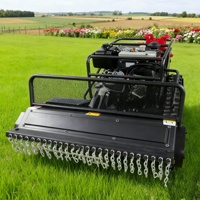 Mesin Pemotong Rumput Robot Tenaga Diesel 4-Tak Tipe Flail, Kendali Jarak Jauh, Kelas Industri, DIY, Self Propelled, Zero Rotation