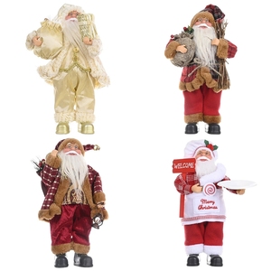 6Styles Disponibles Ornements De Père Noël Debout Transportant Des Cadeaux <span class=keywords><strong>Biscuits</strong></span> Et Des Plaques De Bienvenue Pour La Maison Étagère Décor De Noël - Product Image 5