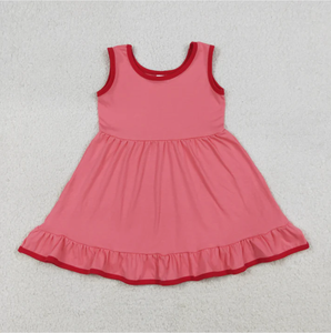 ชุดเดรสเด็กผู้หญิงวัยเตาะแตะสำหรับฤดูร้อน หลายสี ผ้าฝ้ายเนื้อนุ่ม แขนกุด แต่งระบาย - Product Image 6