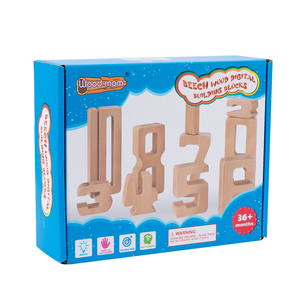 Hot New Raw Wood Color Number Building <b>Blocks</b> Toys with <b>Shape</b> of Number Building <b>Blocks</b> for Children - Product Image 4