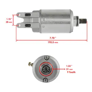 Démarreur pour BOMBARDIER Traxter 500 228000-9810 SND0482 Traxter 500 /Traxter Max 500 /Buck 500 01-06