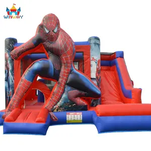 Commerciële Moonwalk Opblaasbare Bounce Huis Spiderman Uitsmijter Playhouse Spider-Man Springkastelen Met Blowers