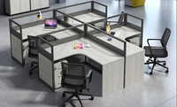 Meilleures ventes de mobilier de bureau moderne, poste de travail modulaire pour 4 personnes, bureau de bureau
