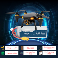 Baterai Drone UAV Kapasitas Tinggi 70C 4S 6500mAh untuk Multicopter UAV & Drone Sayap Tetap