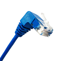 Cable de Red Hotion RJ45 Cat5E/Cat6 UTP de Ángulo Recto (90 Grados) de Cobre para Espacios Reducidos, 0.1m, Nuevo