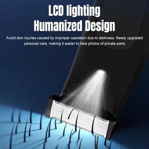 Recortadora de vello corporal y púbico One Blade para hombres, afeitadora eléctrica para zonas íntimas con luz LED y pantalla, kit de aseo impermeable para uso en seco/húmedo - Product Image 4
