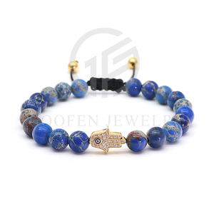 Braccialetto di perline di pietra di <span class=keywords><strong>Hamza</strong></span> di vendita caldo braccialetto di perline personalizzato da uomo in pietra preziosa naturale - Product Image 3