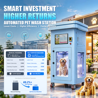 Station de lavage automatique intelligente pour chiens Drezen avec écran tactile, système de toilettage pour animaux de compagnie en libre-service avec paiement par code QR pour usage commercial