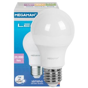 Bombilla LED Megaman E27 7W 810Lm 4000K Luz Blanca Neutra para Interiores - Product Image 1
