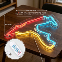 Enseigne néon LED Spa Francorchamps Racing Circuit, alimentée par USB, pour décoration murale de cave à homme
