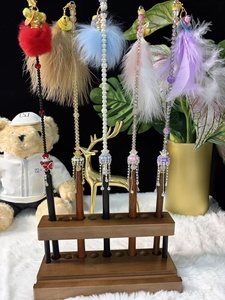 Juguete Interactivo de Madera para Mascotas, Palo con Cuentas Retro y Borlas para Perros y Gatos, Juguete para Masticar - Product Image 4