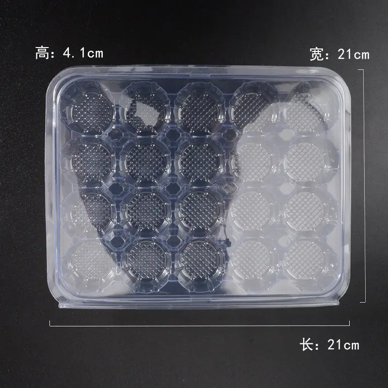 ミートボール冷凍用蓋付きプラスチックトレイ付き高品質使い捨てPET食品素材餃子ボックストレイ