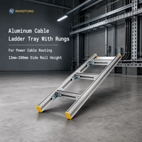 Échelle à câbles en aluminium anodisé avec finition de surface optionnelle et hauteur de rail latéral personnalisable pour les projets de gestion des câbles