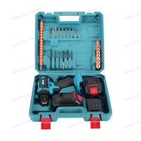 Perceuse à percussion à double usage à vitesse variable 21V, tournevis électrique portable à charge domestique haute puissance