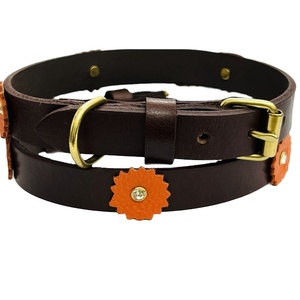 Meilleure vente collier de chien en cuir néon noir de luxe souple rembourré PU colliers de dressage solide exportateur indien direct durable - Product Image 1