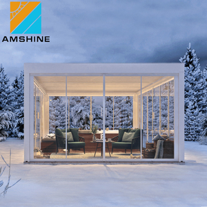 Pergola <span class=keywords><strong>da</strong></span> <span class=keywords><strong>Giardino</strong></span> con Tetto Anti-Neve Pesante e Porta in Vetro <span class=keywords><strong>per</strong></span> Arredamento Esterno - Product Image 1