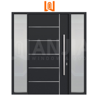Vente en gros de portes extérieures avant modernes en acier inoxydable Serrure simple pour maison intelligente Surface finie au design contemporain