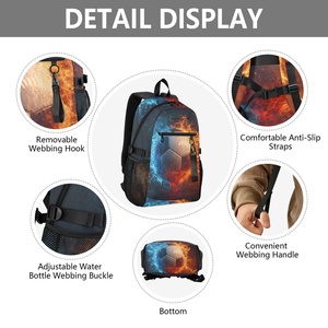 Customized Logo Design Multifunctional Business Daily Travel School College Students Wear-Resistant Polyester Laptop <b>Backpack</b> - Product Image 3