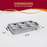 Nouveau Portable En Acier Inoxydable Électrique Buffet Serveur Table Chauffe-Aliments Ensemble Plaque Chauffante pour Hôtel Restaurant Utiliser Restauration Cuisine