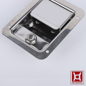 Flush Mount Paddle Handle Lock with Deadbolt Spring Latch Weatherproof Toolbox Door Lock for RV Trailer Enclosure - Product Image 3