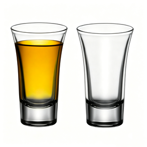 Vasos de chupito transparentes de base gruesa de 2 oz para licores y bebidas espirituosas, vasos clásicos con logotipo personalizado para bar y pub - Product Image 1