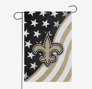 <span class=keywords><strong>Drapeau</strong></span> de jardin rétro des Saints de la Nouvelle-Orléans avec logo, 12"x18", personnalisé, football, baseball, basketball, toutes équipes, pour pelouse, cour, vente en gros - Product Image 2