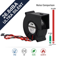 Ventilateur de refroidissement DC 7530, 12V 24V double tension, étanche IP68, ventilateur DC sans balais pour système de séchage à air chaud pour toilettes intelligentes