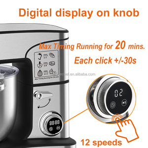 Mélangeur Électrique Commercial à Grande Capacité (10L, 12L, 16L) avec Affichage Numérique pour Pâte à <span class=keywords><strong>Pizza</strong></span> et <span class=keywords><strong>Farine</strong></span> – Robot Pâtissier Professionnel - Product Image 2