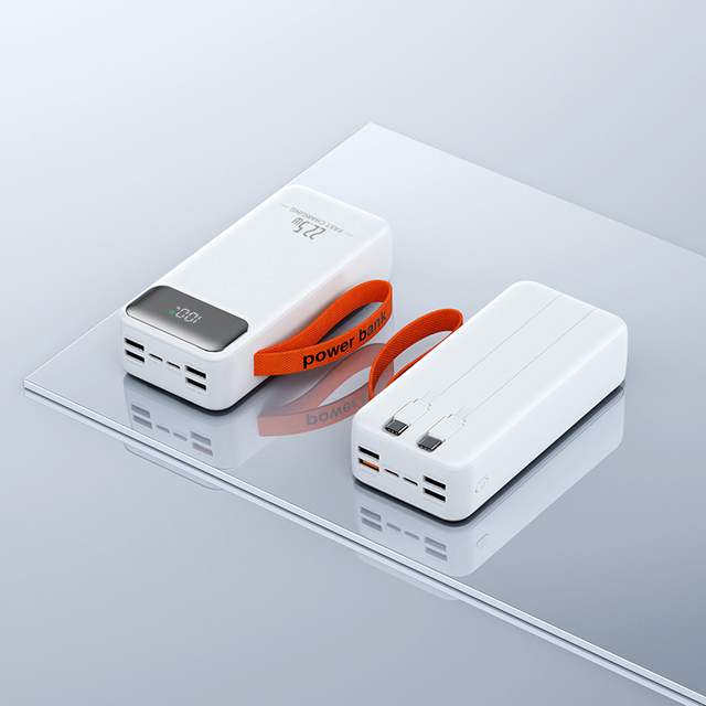 PD20w Super Fast Charging Power Bank 30000mah Dual USB TYPE-C Built in Cable Charging 22.5W Portable 50000mah Powerbank