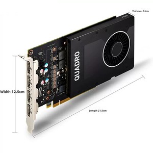 การ์ดจอกราฟิก P2000 5GB GDDR5 ระดับมืออาชีพ สำหรับเวิร์กสเตชัน GPU สำหรับงาน CAD ออกแบบ 3 มิติ หน่วยความจำสูง ช่วยเพิ่มประสิทธิภาพสำหรับงานที่ต้องการความเร็วสูง - Product Image 3