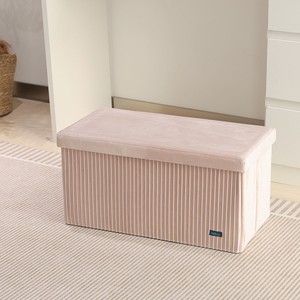 Boîte de rangement pliable rose en tissu avec couvercle, organisateur de jouets, design minimaliste rectangulaire pour la maison, vente en gros - Product Image 4