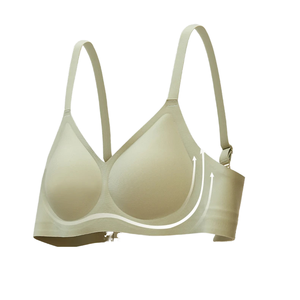 Women Seamless Wire Free Full Cup Bra Solid Color Knitted Spandex Nylon Basic Style All Seasons Machine Washable - Product Image 2