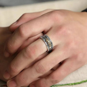 <span class=keywords><strong>Anillo</strong></span> Ajustable de <span class=keywords><strong>Feng</strong></span> <span class=keywords><strong>Shui</strong></span> <span class=keywords><strong>Pixiu</strong></span> 2026 para Hombre, Mantra MANI, Protección, <span class=keywords><strong>Anillo</strong></span> de Riqueza, Doble Protección, Riqueza, Amor, Salud - Product Image 3