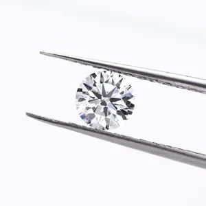 梅西宝石1克拉合成圆形优秀实验室种植钻石用于戒指