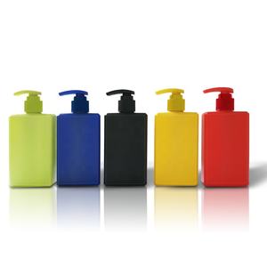 Flacon pompe à lotion jaune <span class=keywords><strong>mat</strong></span>, contenant de shampooing carré oblong, emballage en plastique HDPE, gel, 200 ml, flacon PE, cosmétiques, toucher doux - Product Image 6