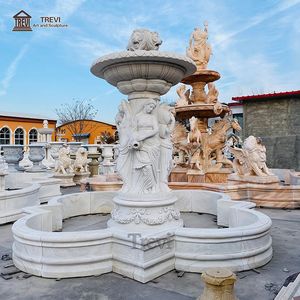 Estatua de mármol desnuda para mujer, fuente de agua con estatua romana para jardín al aire libre - Product Image 5