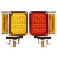 Feu de gabarit carré à 60 LED, lampe double face, feu de signalisation/indicateur latéral LED, feu stop pour camions lourds, remorques et poids lourds