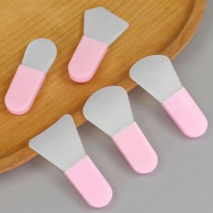 Pinceau de maquillage en silicone pour masque, manche court, nouveau mini applicateur de masque de boue, outil de beauté portable pour le visage, blanc/gris - Product Image 4