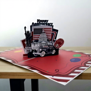 3D Pop Up <b>Paper</b> Craft Card Us Anniversary Commemorative Greeting Card Modern Birthday Gift - Product Image 2