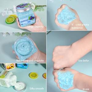 Gommage corporel naturel aux herbes et aux fruits Exfoliant pour tout le corps Lait de <span class=keywords><strong>rose</strong></span> nettoyant Bouteille carrée Gommage corporel au sucre blanchissant Hydrate - Product Image 4