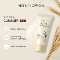LAIKOU Nettoyant Visage Hydratant et Doux à l'Extrait de Riz Fermenté et de Son de Riz 50g pour le Commerce International