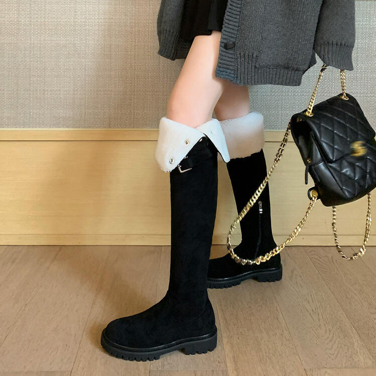 Black-wool with lamb heel height 3cm