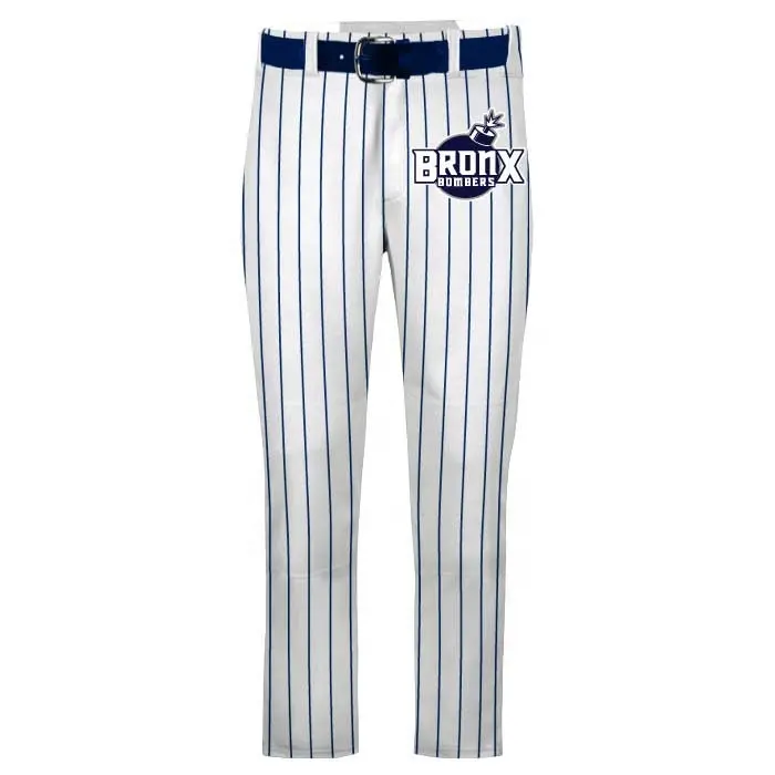 OEM Nadel streifen Männer Baseball Pant Baseball Uniform mit eigenem Logo und Design Softball Uniform Baseball Tragen Sie reflektierende Logos