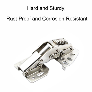 SSR, acero de alta calidad, niquelado, taza de 35mm, bisagra oculta bidireccional de 165 grados para armarios para muebles de sala de estar - Product Image 4