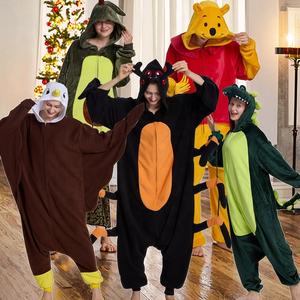 <strong>Fluffy</strong> Cow <strong>Onesie</strong> Women/<strong>Men</strong> Kawaii Hooded Jumpsuit Winter Warm Fleece Animal Pajamas with Pockets Cute Couple Birthday Gift Idea - Product Image 4