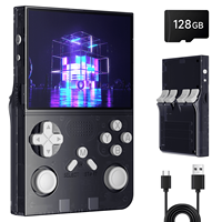 Console de jeu portable rétro portable avec plus de 15000 jeux classiques et écran de 3.5 "-Lecteur de jeu Linux R36 Open Source, 64 Go/128 Go
