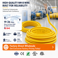Fil NM-B 12/3 10/3 8/3 6/3 AWG 600V avec mise à la terre, fil électrique en cuivre pour intérieur, gaine non métallique en cuivre pour rénovation