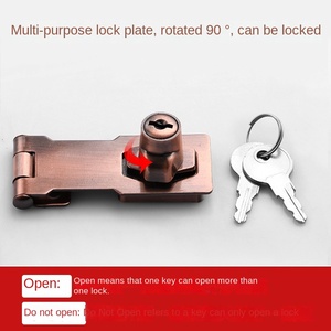 กุญแจล็อคประตูกันขโมยสลักสแตนเลสสตีลหัวเข็มขัดประตูตู้เย็นโลหะผสมสังกะสีสแตนเลส - Product Image 4