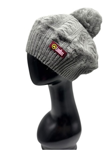 Excellente offre 56-58Cm Bonnet en tricot Patch en cuir et méthode d'impression en silicone Béret nœud papillon - Product Image 3