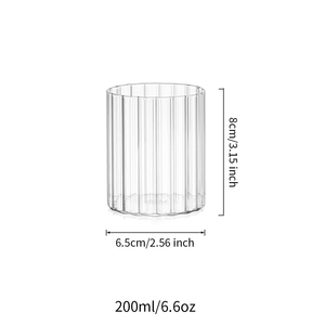 Set di 6 Piccoli Vasi <span class=keywords><strong>in</strong></span> Vetro Scanalato per <span class=keywords><strong>Fiori</strong></span>, Contenitori <span class=keywords><strong>in</strong></span> Vetro Trasparente per Matrimoni, Natale e Decorazioni per la Casa - Product Image 2
